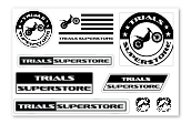 Trials Superstore Decal Sheet 8.5"x5.5"