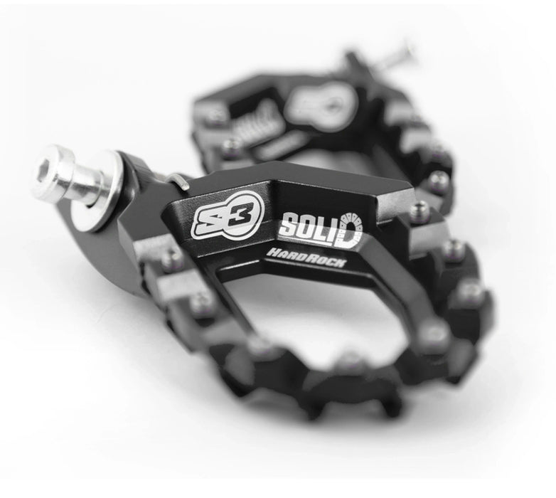 Footpegs S3 Hardrock Solid Black (New Design)