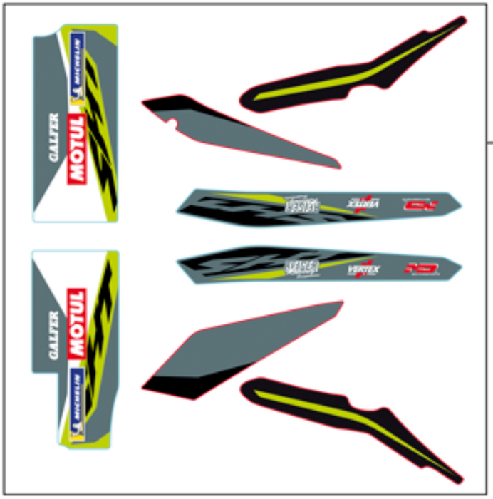 Sherco Decal Kit 2022 Factory Fork & Swingarm Kit