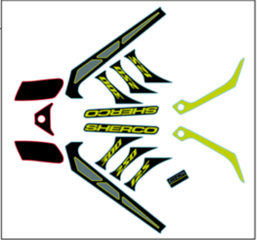 Sherco Decal Kit 2022 Factory Accessory Kit — Trials Superstore