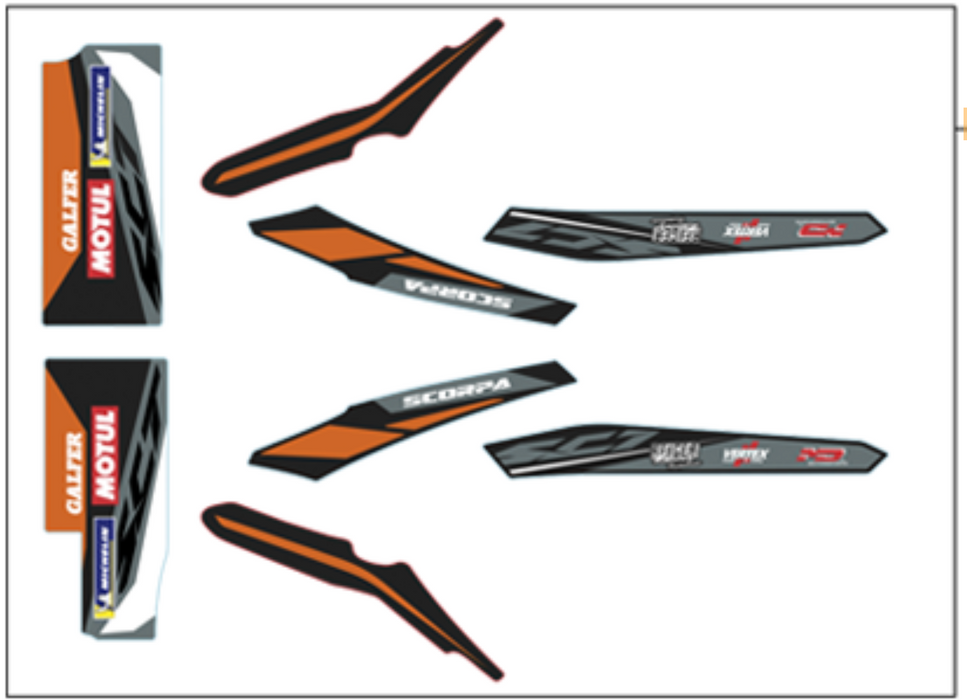 Scorpa Decal Kit 2022 Factory Frame Kit