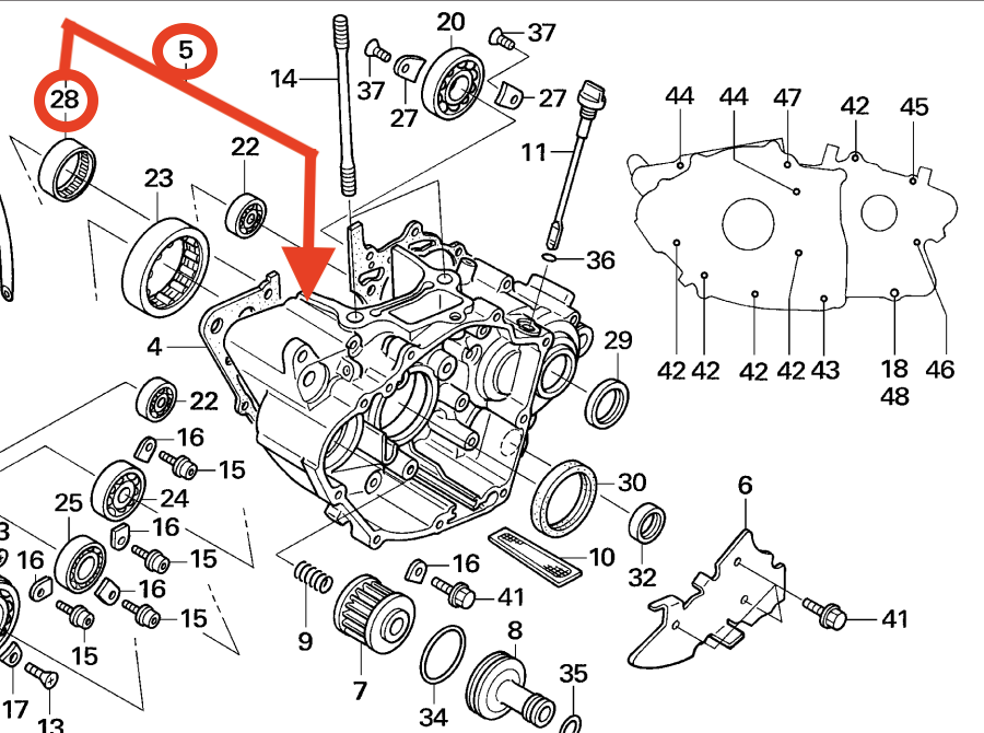 Montesa Crankcase Left Side 4rt