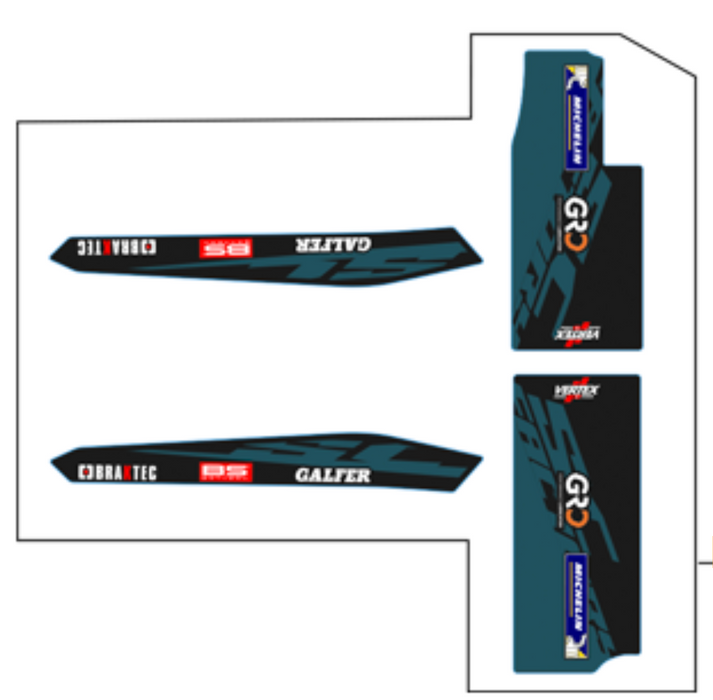 Sherco/Scorpa Decal Kit 2024 Fork & Swingarm Kit
