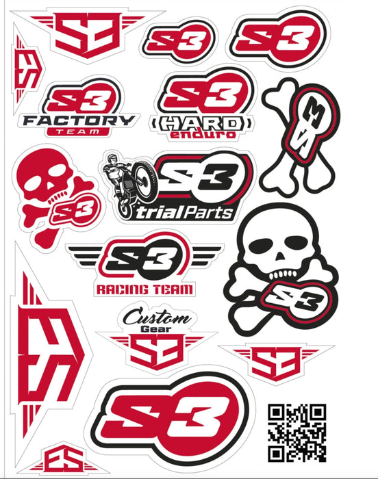 S3 PRO TECH Trials Handlebar Pad - Fat Bar Size, Black (Fits Gas Gas, Beta, TRS, Sheco)