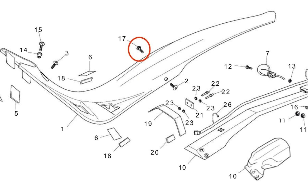 Montesa Rear Fender Bolt