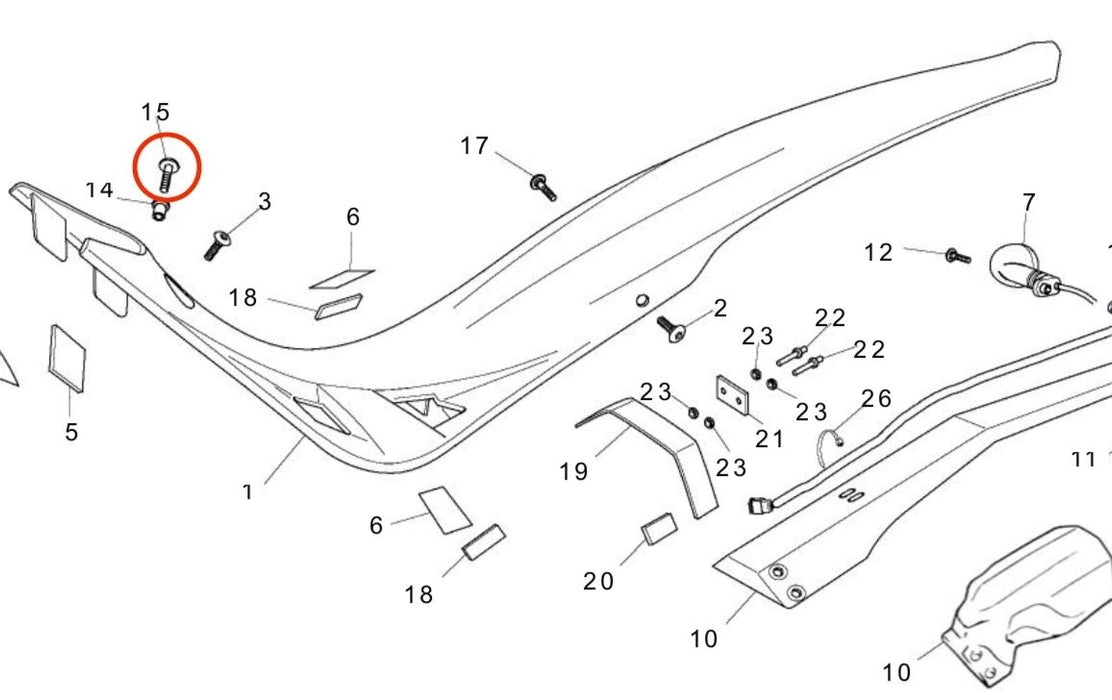 Montesa Rear Fender Bolt