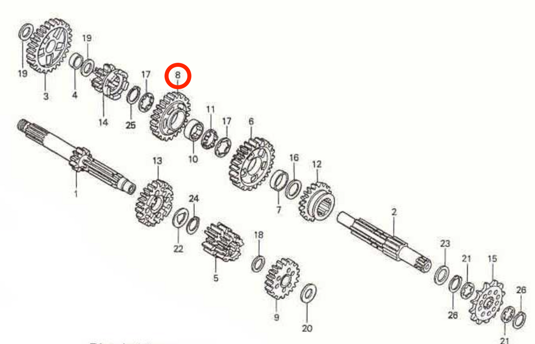 Montesa 315 Gear 3rd Countershaft