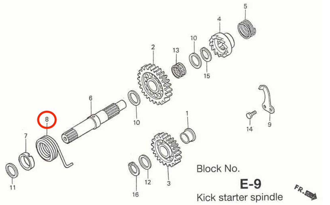 Montesa 315 Kickstart Return Spring