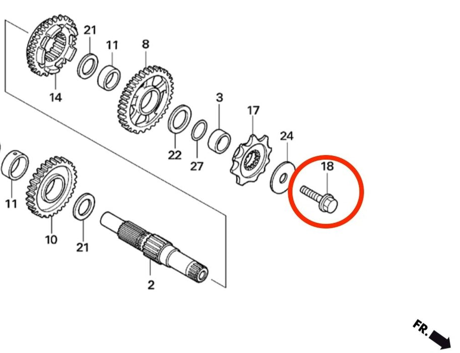 Montesa 4rt Front Sprocket Bolt