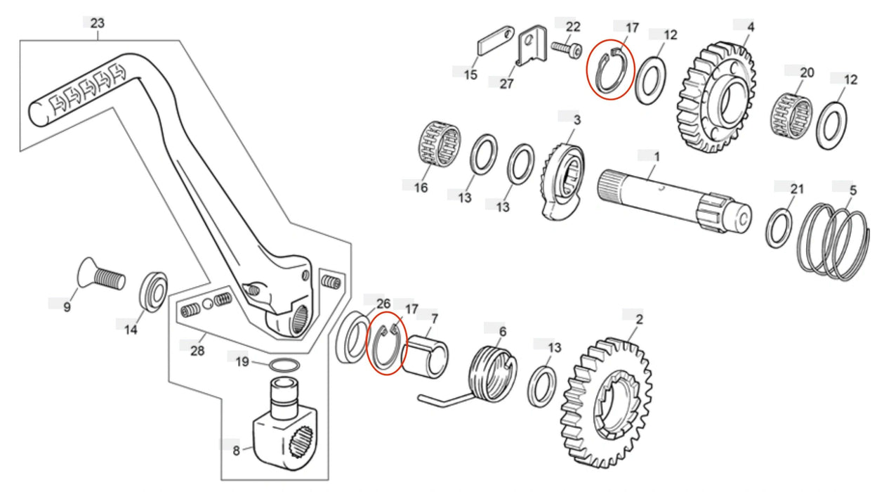 Sherco Circlip for Kickstart