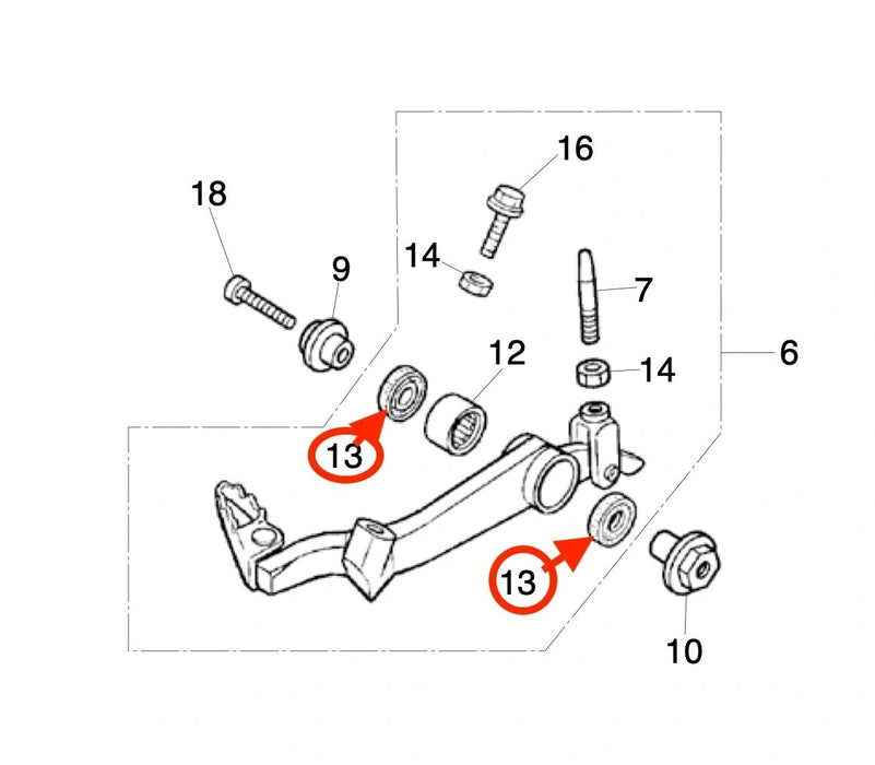 Rear Brake Pedal Seal Montesa