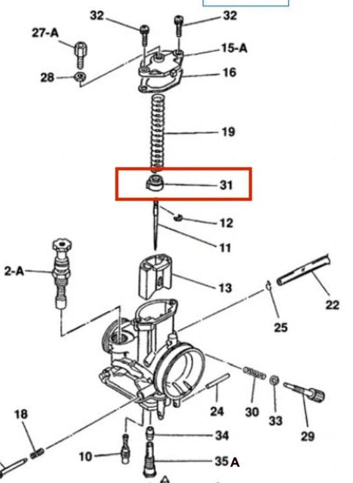 Keihin PWK 28 Throttle Spring Collar