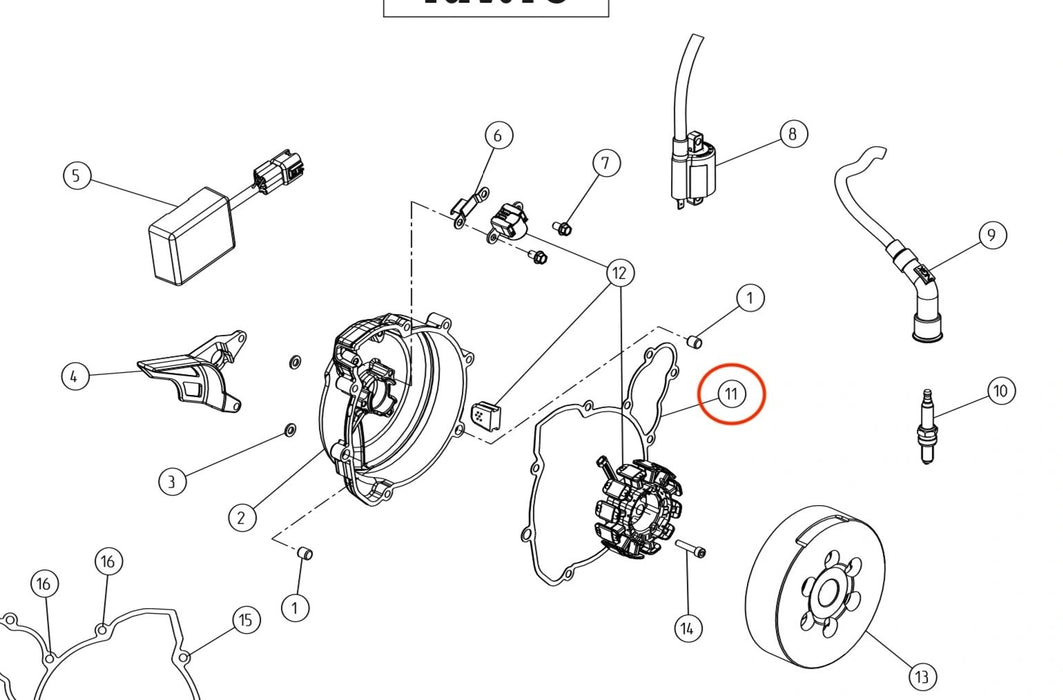 Beta 4t Ignition Cover Gasket OEM