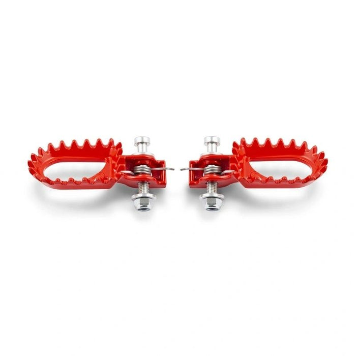 Footpegs S3 Hard Rock Steel Red