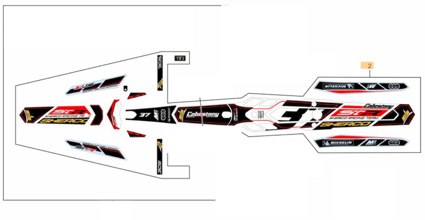 Sherco Decal Kit 2013 Cabestany Upper Kit