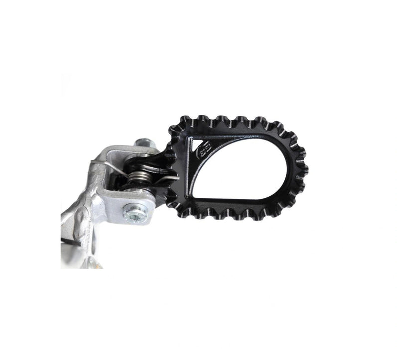 Footpegs S3 Hard Rock Steel Black 10mm Rear