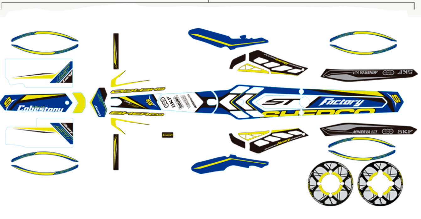 Sherco Decal Kit 2015 Factory Complete Kit