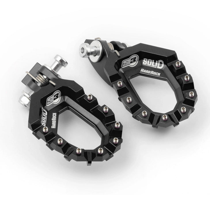 Footpegs S3 Hardrock Solid Black (New Design)