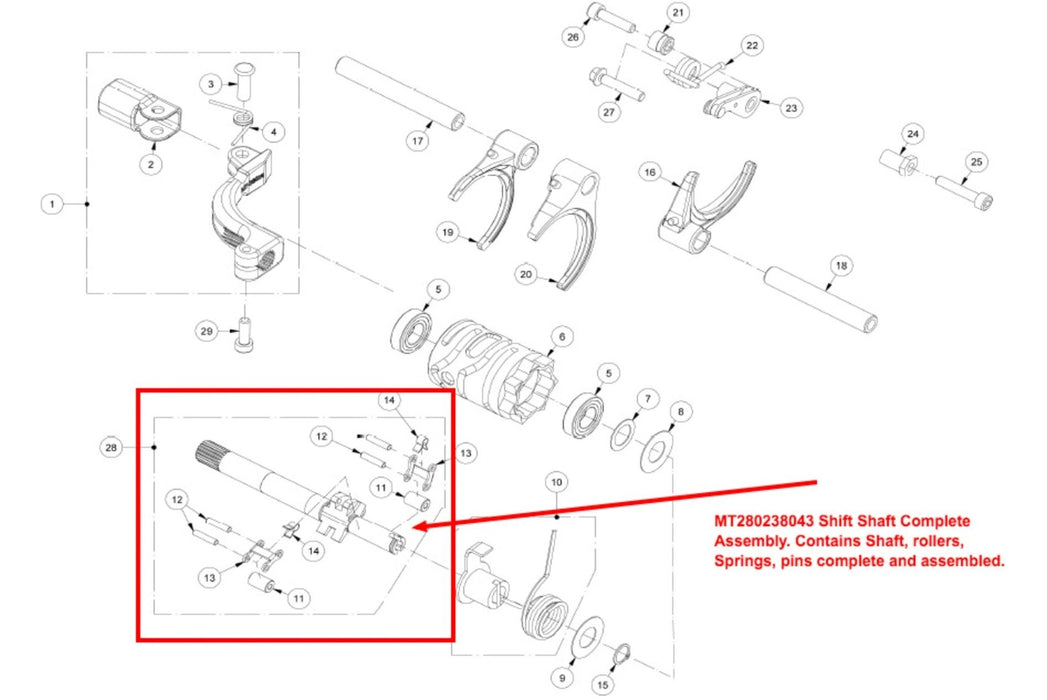 GasGas Pro Gear Selector Shaft