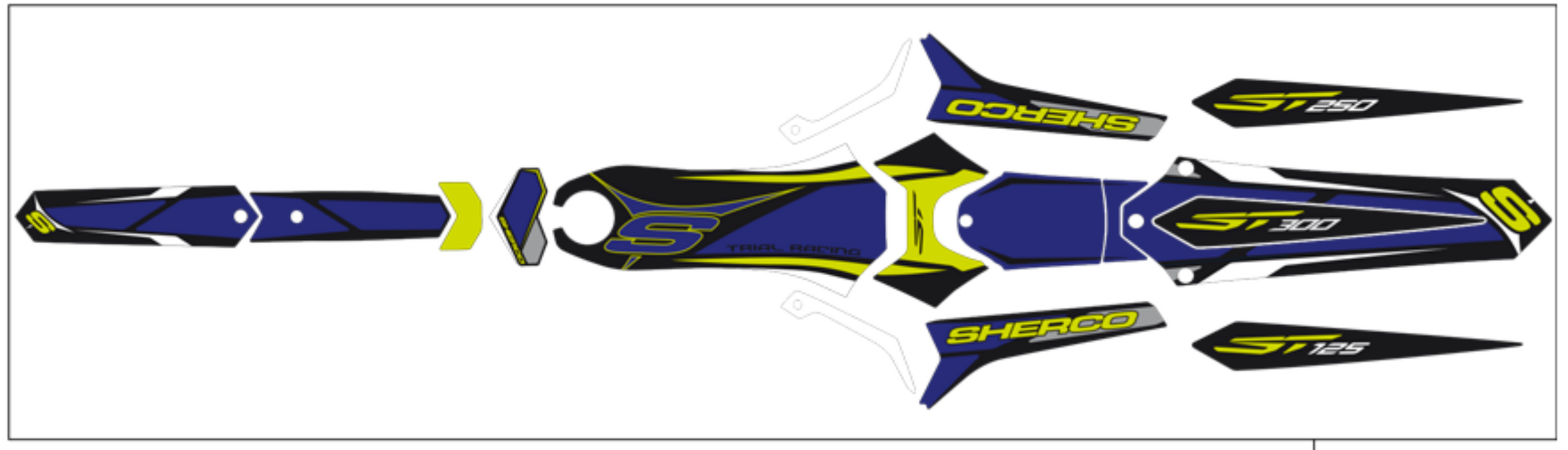 Sherco Decal Kit 2016 ST Upper Kit — Trials Superstore