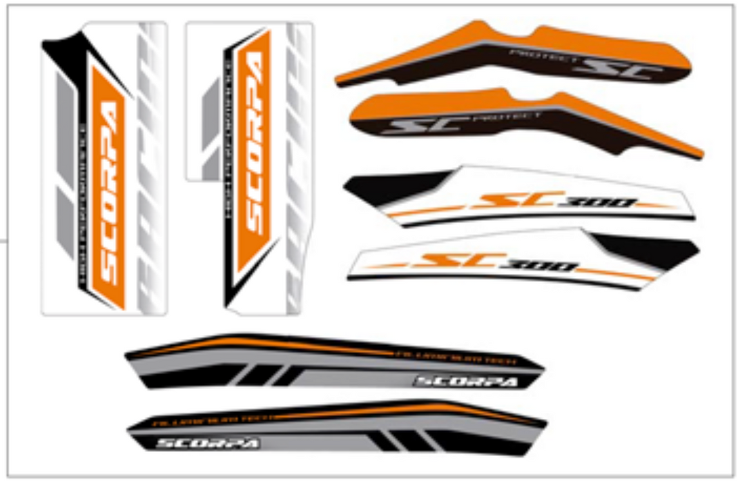 Scorpa Decal Kit 2017 Racing Frame Kit