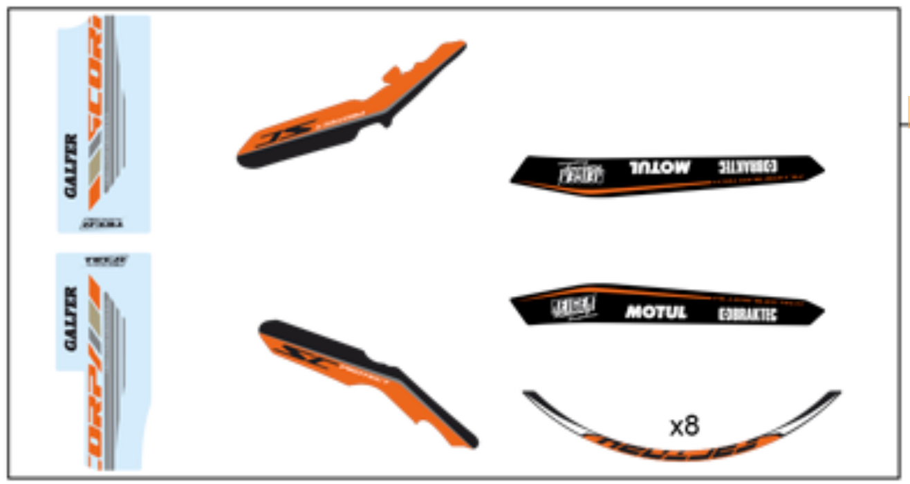 Scorpa Decal Kit 2017 Factory Frame Kit