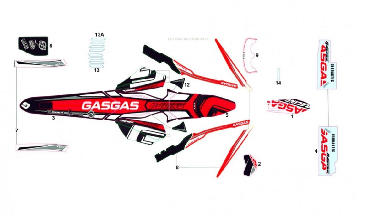 GasGas Decal Kit 2017 E4