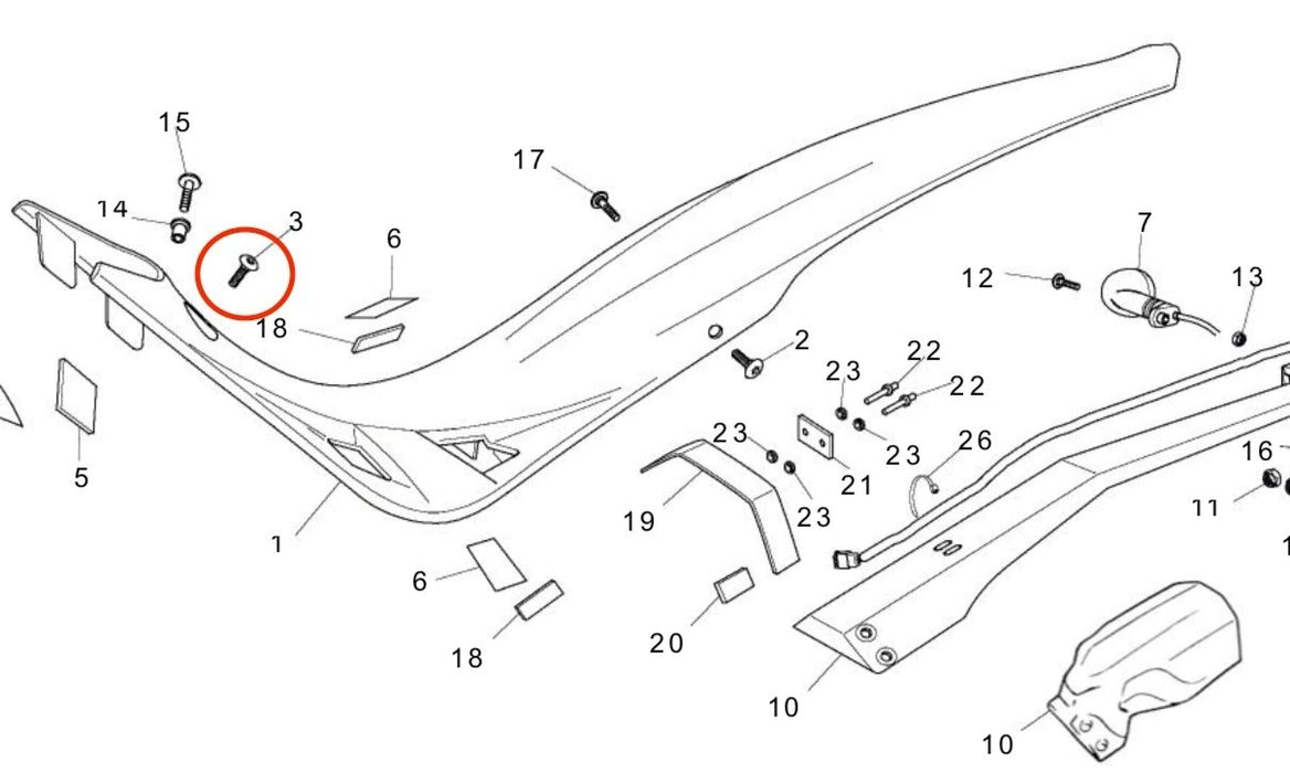 Montesa Rear Fender Bolt