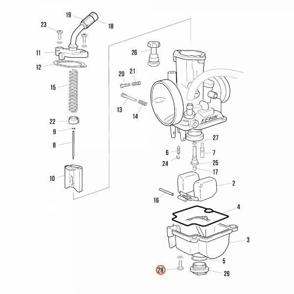 Keihin PWK Float Bowl Screw x2 Jitsie