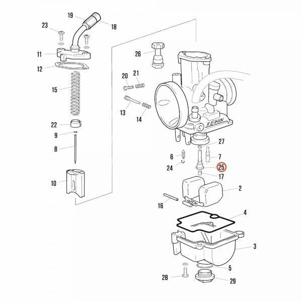 Keihin PWK 28 Needle Jet Holder