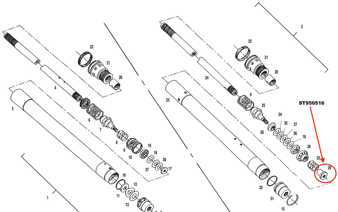 Fork Nut Valve Assembly 38mm GasGas