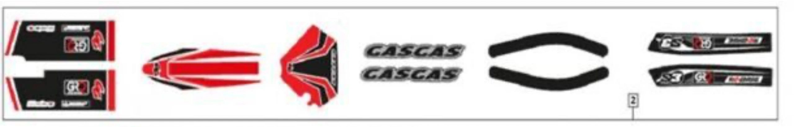 GasGas Decal Upper Kit 2002-2010 Peripheral