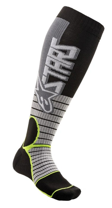 Alpinestars MX Pro Socks Cool Grey/Yellow