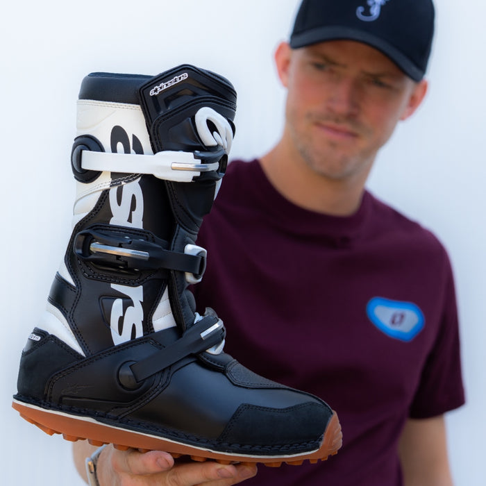 Alpinestars Tech T Trials Boots Black/White/Gum (New Color)