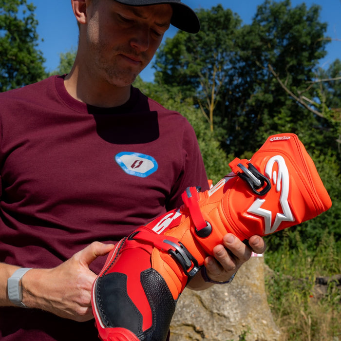Alpinestars Tech T Trials Boots Fluo Red/Red (New Color)