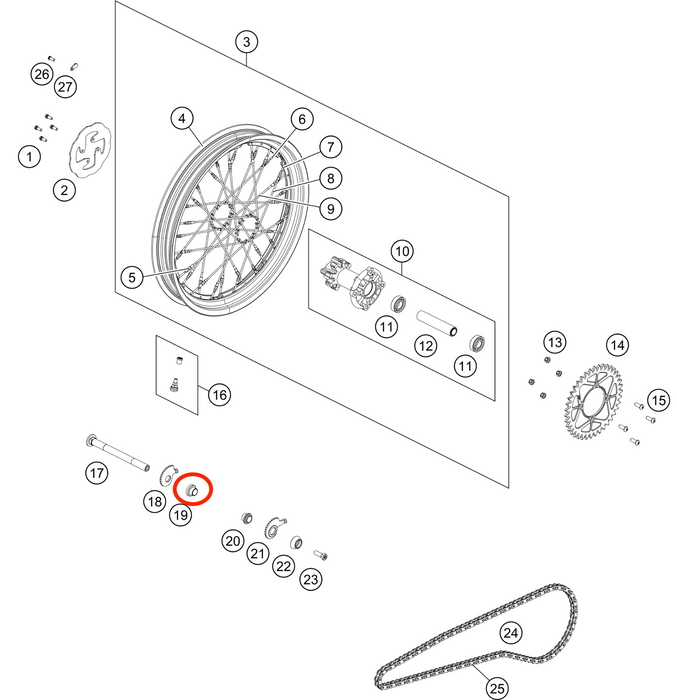 GasGas Rear Wheel Spacer 7.5mm