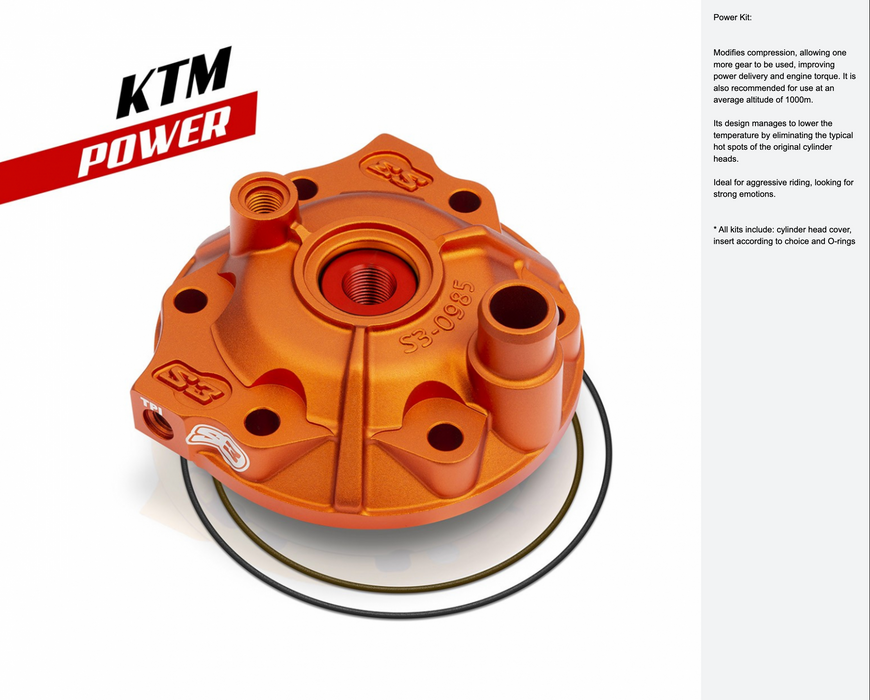 S3 Power Head KTM 300 Orange TPI