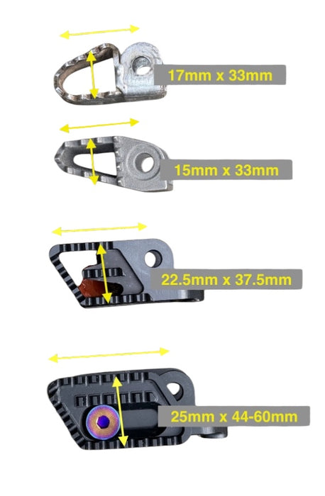 Rear Brake Pedal One Way Adjustable Tip