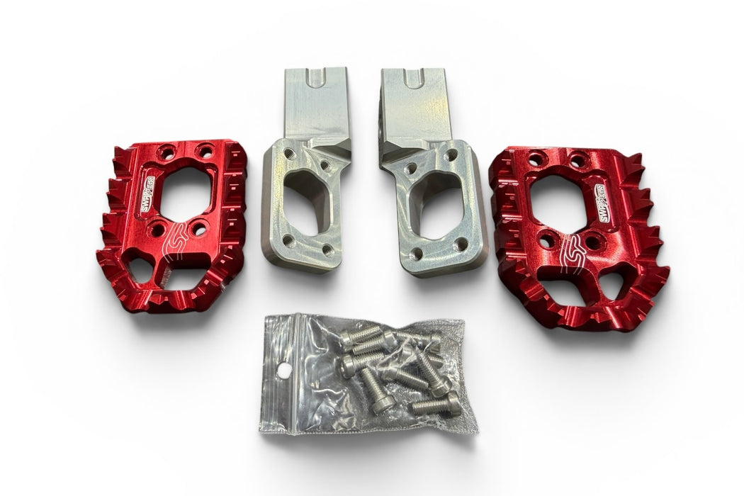 Footpegs CSP SwapPegs Kit Lite 4-8mm GasGas 23-25 Black or Red