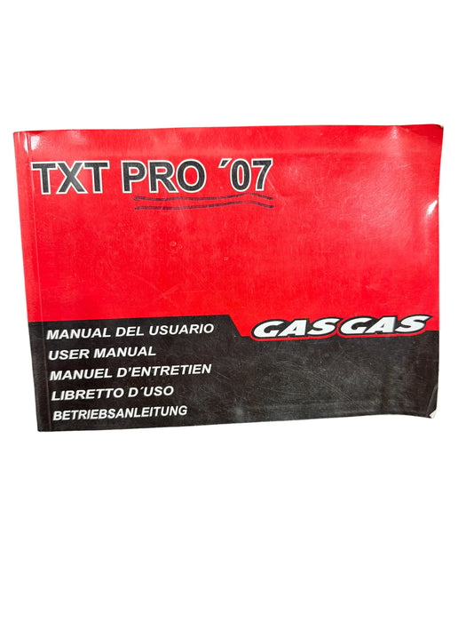 Service Manual 2007 GasGas TXT Pro
