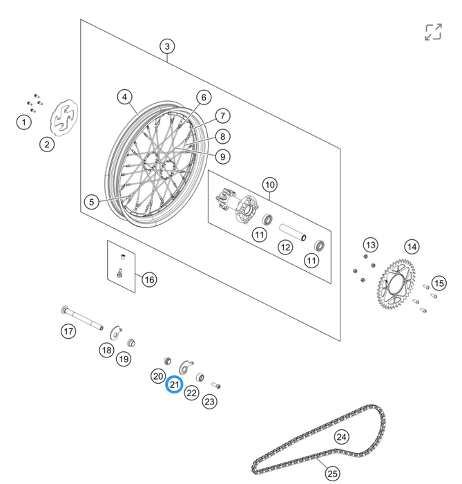 Snail Cam GasGas OEM Left Side