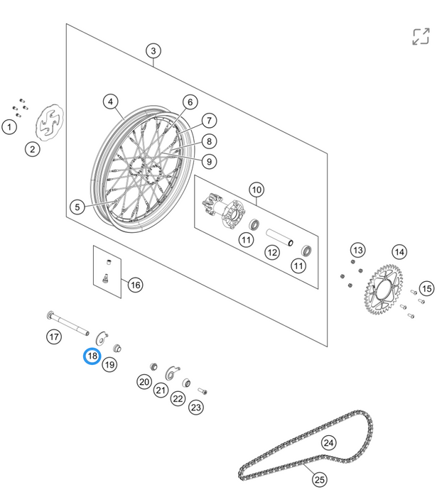 Snail Cam GasGas OEM Right Side