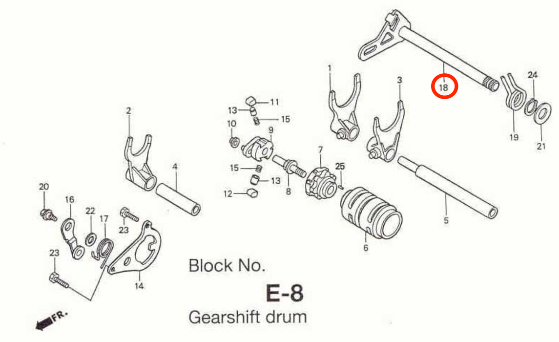 Montesa 315 Shift Shaft