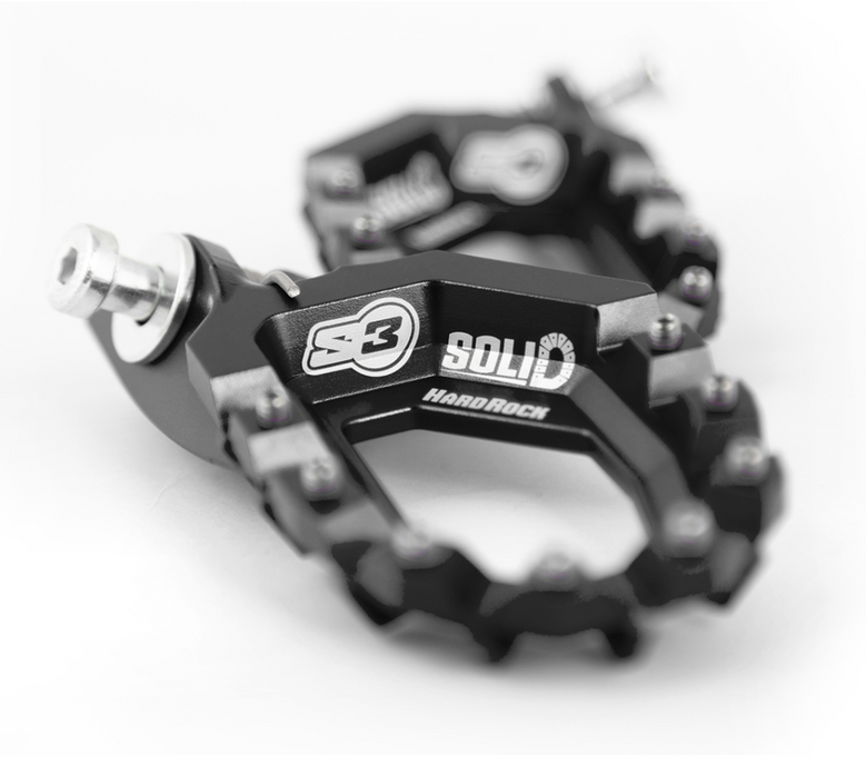 Footpegs S3 Hardrock Solid Sherco/Scorpa Black 2023-2025