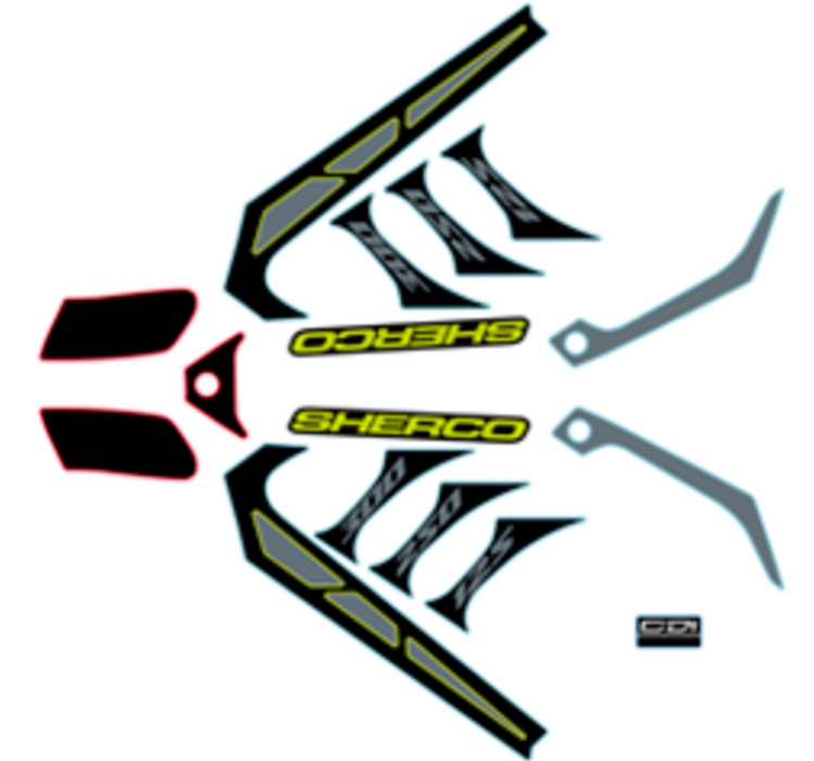 Sherco Decal Kit Upper Frame 2021 Fajardo — Trials Superstore