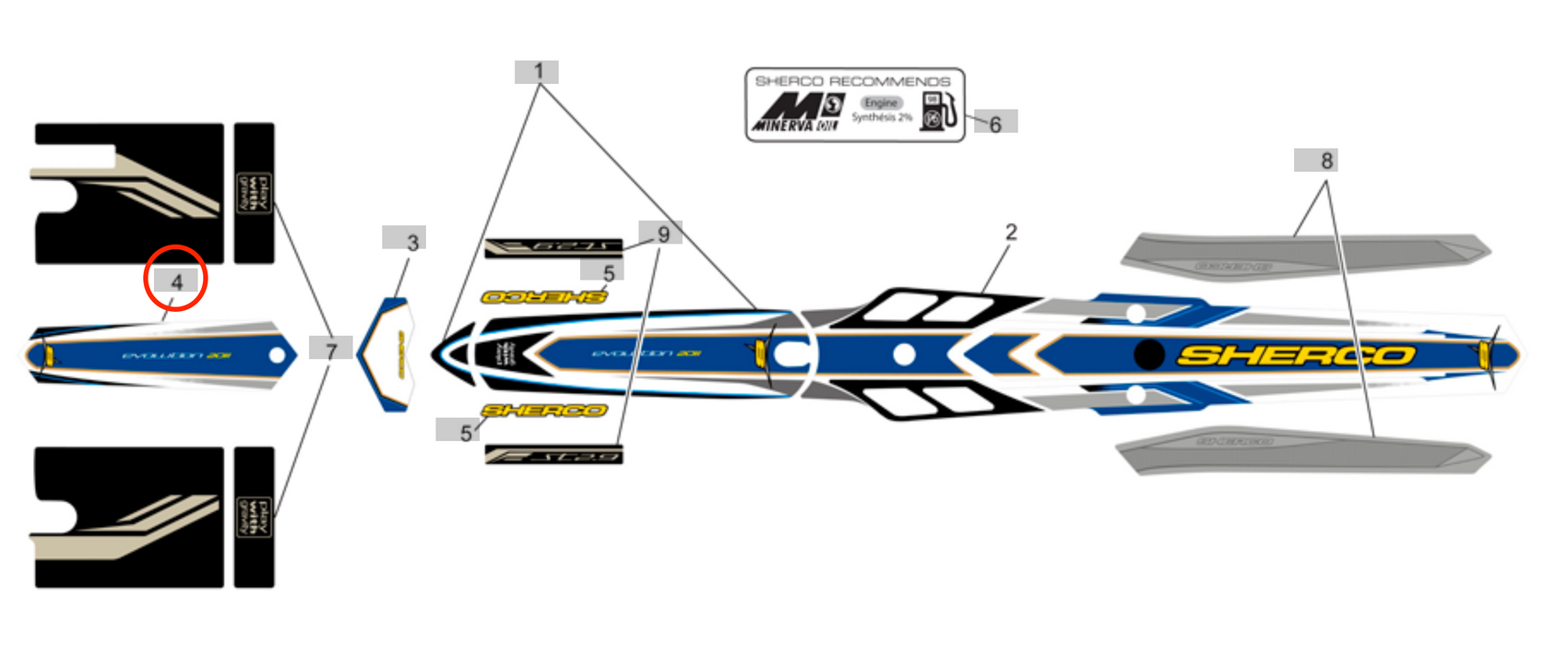 Sherco Front Fender Decal 2011