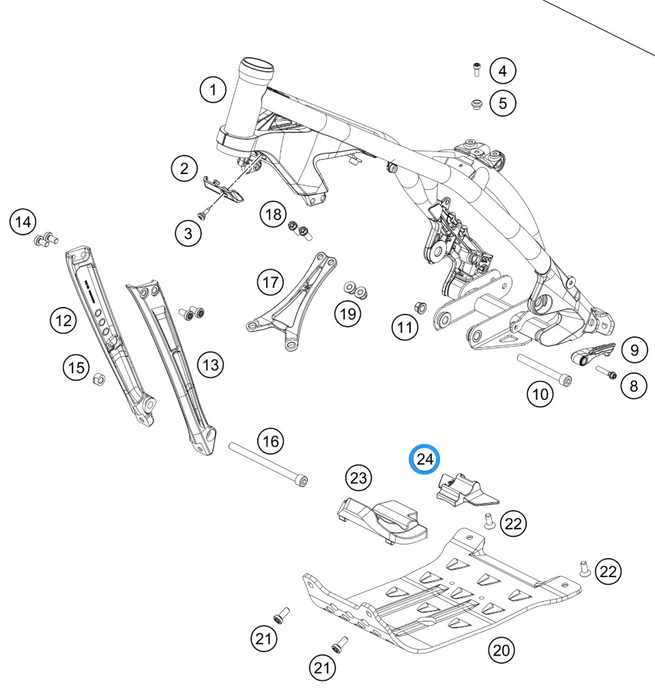 GasGas Pro Rubber Engine Rear 23-25