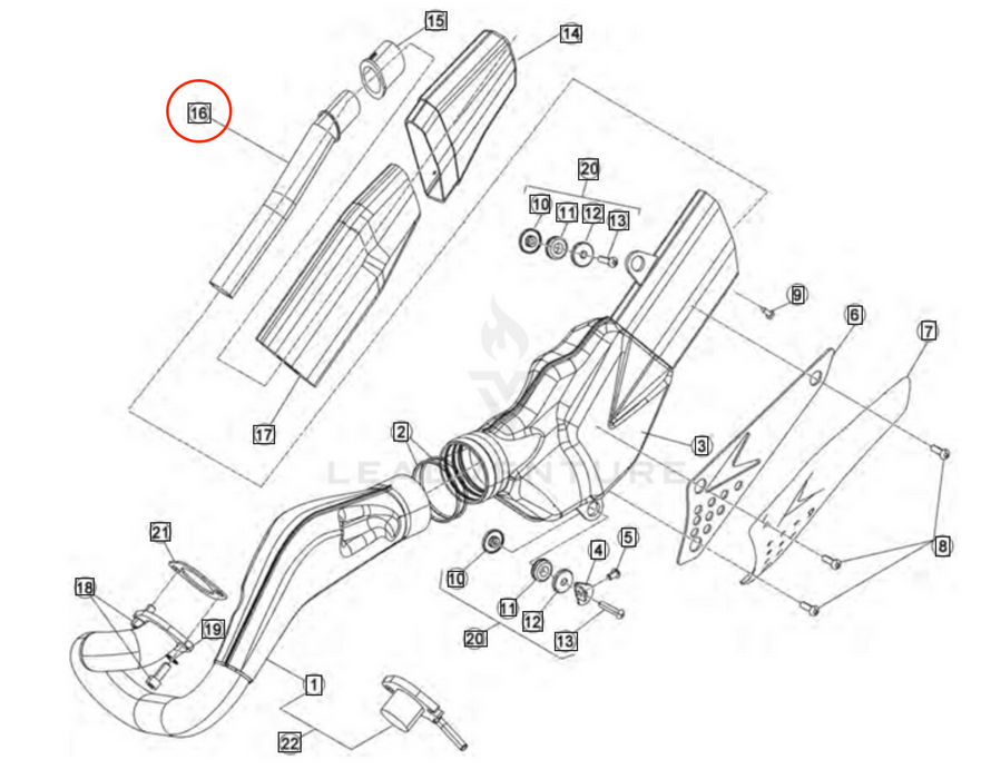 Beta Evo Exhaust Inner Silencer Tube 125cc