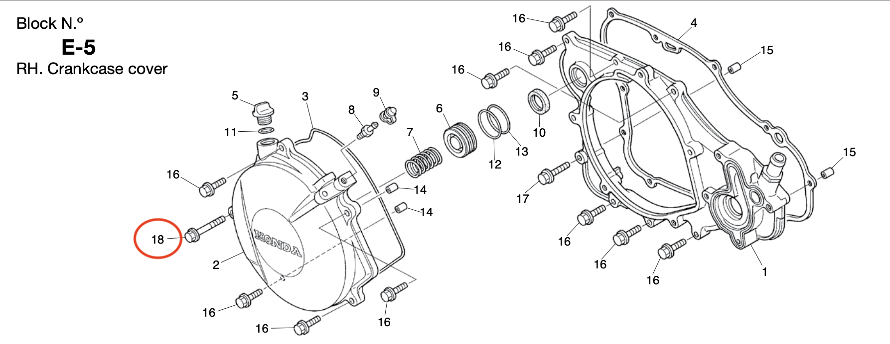 Montesa Clutch Cover Bolt 6x55