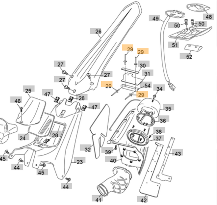 Rivet 4x10 Large Black Sherco/Scorpa